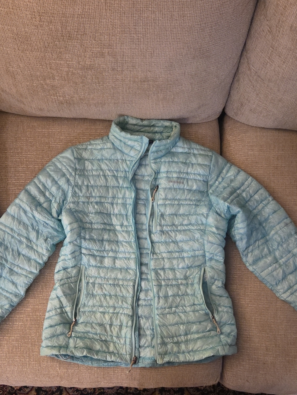 Patagonia Light Blue Quilted Packable Puffer Jacket - Women